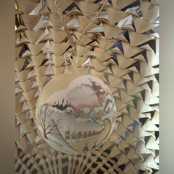 Exquisite Handpainted Glass Ornament Snow Scene BRONNER'S CHRISTmas WONDERLAND - Picture 16 of 16